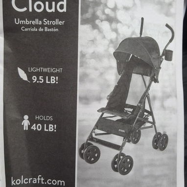 Se vende coche para bebé soporta hasta 40 lb y viene con toldo extendido y portavasos para padres. Está recomendado para - 3/4