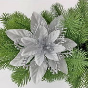 💜Set de 2 flores de navidad Las parejas vienen las dos del mismo color Miden:13cm Precio:4 usd(la pareja) - Img 58252495