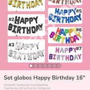 Set globo Happy Birthday 16" - Img 53902495