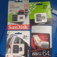 Micros sd 64 y 128 gb. Kintong 3.2v, sandisk, samsung evo plus y mas sellado caja tdo somos tienda - Img main-image-56489203