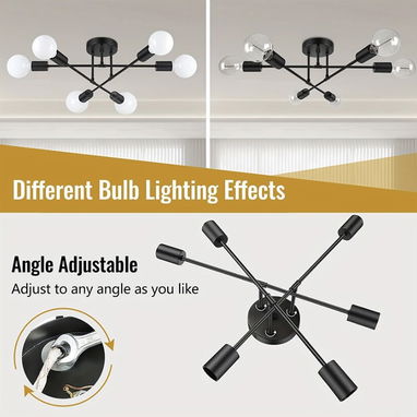 Lámpara decorativa moderna para techo negra . Nuevas en caja - Img 97187522
