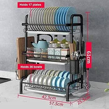 🍽 Platero Escurridor de 3 Niveles 🏡 Varios colores disponibles - Img 118800985