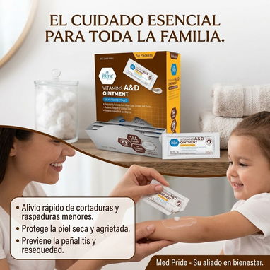 Vitamina A & D en ugüento para dermatitis de pañal de bebé y adultos , cortes quemaduras alivio inmediato 144 pack de 5g - 3/4