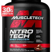 Nitrotech Muscletech 4lb (40 - 44serv) 30gr protena + 3gr Creatina Monohidratada - Img 56842738