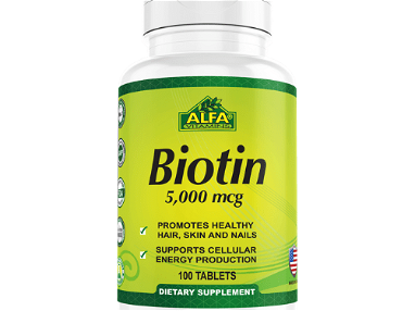 Vitaminas Biotin ALFA 5000 mcg (100 tabletas) / Piel-Cabello-Uñas / Producción de energía - Img main-image