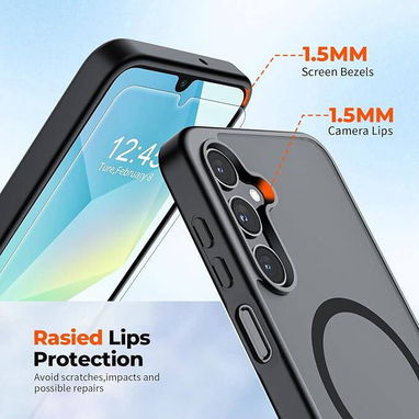 ☎️53544655 🛵 Entrega Disponible ⭐SUPFINE Funda Magnética para Samsung Galaxy A17 / A16 5G – Negro ⭐ - 5/6