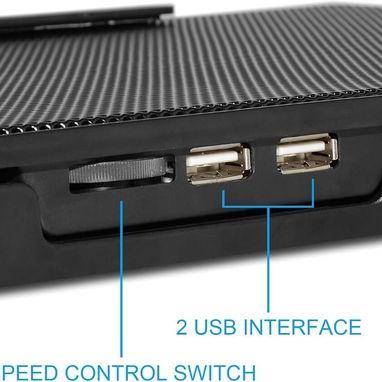 ✔️Base para laptop, enfriamiento para laptop con 4 ventiladores con luz LED roja, altura ajustable, portátil de hast - Img 123398293