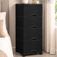 👑Gaveteros d 4 niveles Material: plástico engomado Medidas 85cm d alto 34cm d ancho 44cm d profundidad - Img 58090761