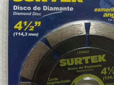 Vendo un DISCO CIRCULAR SEGMENTADO DIAMANTADO 115 mm (11.5 cm; 4 1/2") PARA CONCRETO/OTROS. $8 USD. (+53)52990828. - Img 40369179
