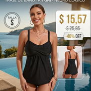 🌊TANKINI EN COLOR NEGRO ‼️ TALLA S - Img 56110037