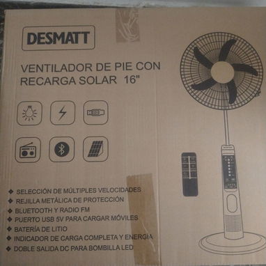 Ventilador recargable con su panel solar en 70 USD llamar al ☎️ 53577840 - 2/2