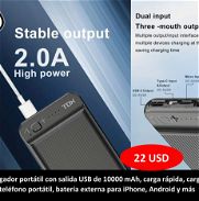 Power bank / Cargador de batería portátil de alta capacidad 10000mAh - Img 45533957