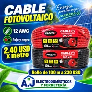 Cable Fotovoltaico Calibre 4mm (12AWG) y Calibre 6 mm² (10 AWG) Cobre estañado. Conectores. Breaker, Transfer - Img 56616112