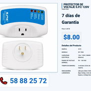 PROTECTOR DE VOLTAJE S.P.C 120V VPT-0395 - Img 55993058
