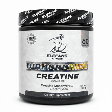 Creatina Monohidratada + Electrolytes DiamondHide (Elefans Fitness) 300gr - 60serv - 4/5