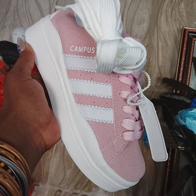 Adidas campus doble suela 18 mil Gris Negro Rosa - Img 125548697