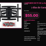 SPC TV mount 55-85" incluye tirafondos y arandelas, Soporte SPC 55-85" compatible pantallas planas . - Img 57354652