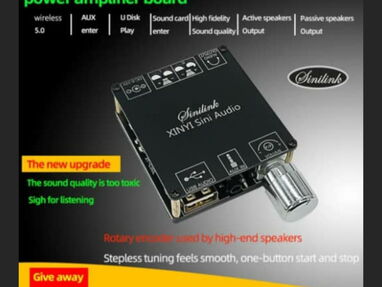 Amplificador Bluetooth Esteteo 50w x 2 Nuevo en Caja / Entrada USB /Sonido Nitido y Potente - Img main-image
