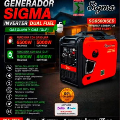 Planta eléctrica de gasolina corriente 110 volt silenciosa inverte de 2000 watt y 2300 watt nuevas en caja - 3/3
