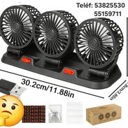 🔥 Ventilador USB para carro – TRIPLE CABEZAL 🔥 - Img 56707886