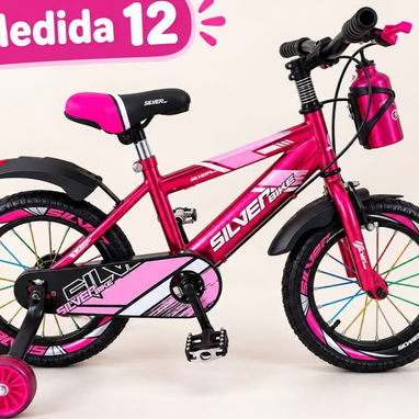 Bicicletas medida 12 morada rosada,azul y dorada para los pequeños de casa de 2 a 4 años nuevas en su caja - 4/4