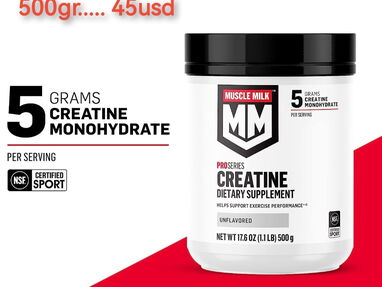 40usd Creatina Muscle Milk monohidratada 500gr 100serv. 56799461 - Img 51229696
