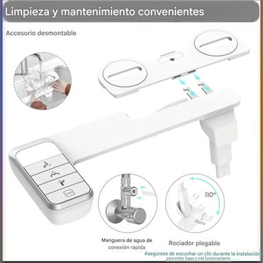 🧼🚽 Accesorio de Limpieza con Agua para tu Baño (Bidé Universal Desmontable) 🧻🚫 - 4/5