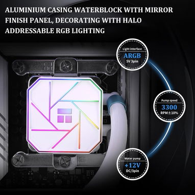 💧❄️ Thermalright Aqua Elite 240 - Enfriador Líquido AIO de CPU con ventiladores ARGB 120mm y bomba PWM 🖥️🌐 77.85 USD - 3/4