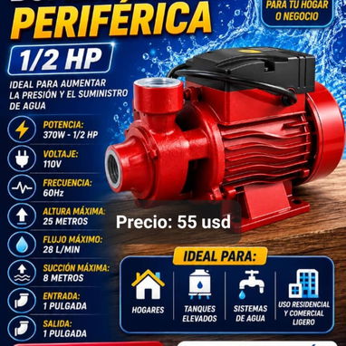 Bombas de agua periféricas, centrífugas y autocebantes (ladrón de agua), presurizadoras - Img 124153080