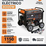 ‼️GENERADOR DE GAS Y GASOLINA‼️de 8000W, Marca LIFAN ,salida 110-220v, Oferta de 24GB de datos - Img 56040998