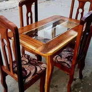 juegos d comedor d 4 sillas con madera d cedro d algarrobo d baria y d alpicia - Img 53771331
