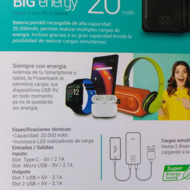 Power bank de 20 000mAh - 2/3