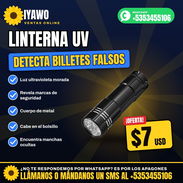 🟣 Linterna de Luz Ultravioleta UV Pequeña para Revisar Billetes | $7 USD - Img 58410767