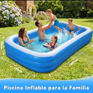 PISCINA INFLABLE 3.5M X 1.83 X 56 CM CON BOMBA PARA INFLAR. 130 USD - Img 55988453