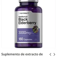 Suplemento de extracto de elderberry (vaya de sauco) 180 tab 24 usd - Img 54661586