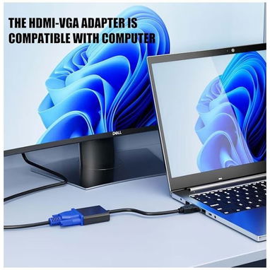 Adaptador HDMI a VGA chapado en oro (hombre a hembra) - Img 123339808