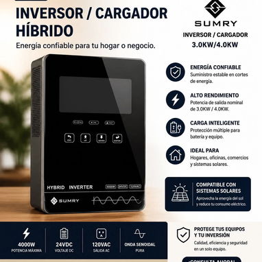 ⚡️ Inversor Solar Híbrido Sumry 4000W ⚡️ - Img 123718964