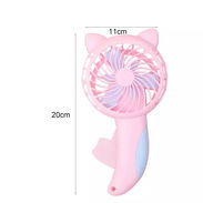 Ventilador Pequeño Eléctrico Portátil. Color Rosa, Diseño De Gatito - Img 56046947