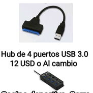 Adaptador de disco duro y hub regleta de 4 puertos USB 3.0 - Img 45385448