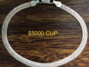 Pulsera martillada de plata 925, italiana, cifrada, $5000 CUP‼️ - Img main-image
