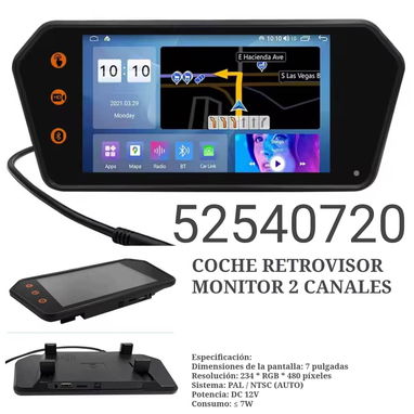 TFT COLOR COCHE RETROVISOR MONITOR.53880216 - 3/6
