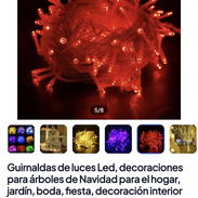 Guirnaldas de luces Led, decoraciones para árboles de Navidad para el hogar, jardín, boda, fiesta, decoración interior a - Img 57546115