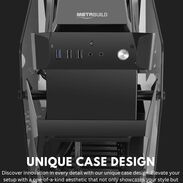 👑6️⃣6️⃣💲260usd METABUILD XtremeCase PC Caja ATX para juegos única - Caja de PC de alto flujo de aire - Soporte de refr - Img 45334027