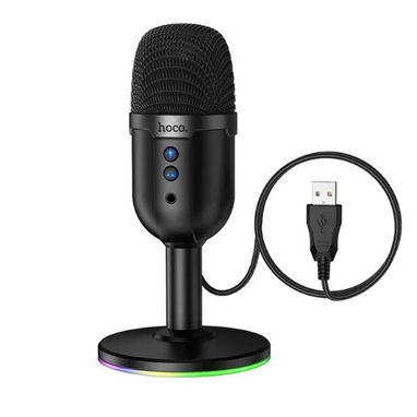 Hoco L25 Bright - Micrófono USB de escritorio con monitorización y silencio con un clic ($22) - 5/5