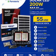 🔆 Reflector Solar LED 200W Maxi Light  Luz Blanca fría, potente y confiable para exteriores. - Img 55386496