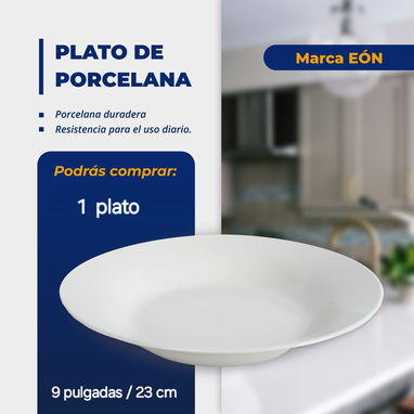 Set de Vajilla de Porcelana Blanco 16 piezas Marca EÒN (ko) - Img 112495617