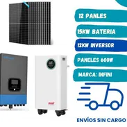 Kit Solar de 12kw ( inversor híbrido MUST y batería Inteligente con respaldo de 15kw ) 51.2 vol y 300 amperes - Img 55778579