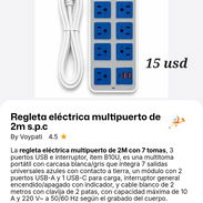 Regleta eléctrica multipuerto de 2m - Img 57910529