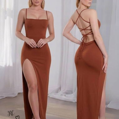 ♡ Vestido Largo blanco, Cruzado Detrás ♡ ~ Estilo Levanta Glúteos ~ - Img 124190540