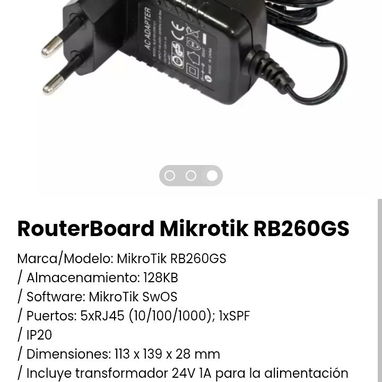 RouterBoard Mikrotik RB260GS. Software: MikroTik SwOS. Nuevo - Img 104368456